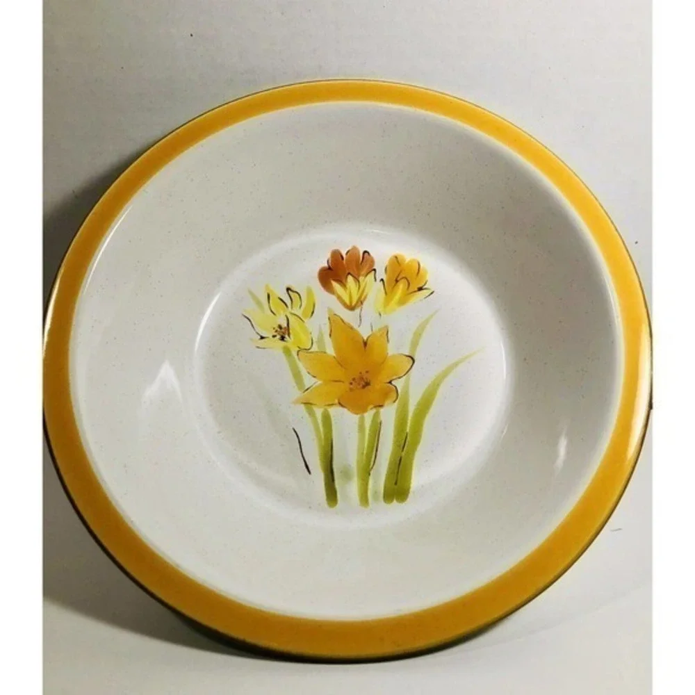 Endura By Wellin Serving Bowl Orange Poppies Wild Flower
